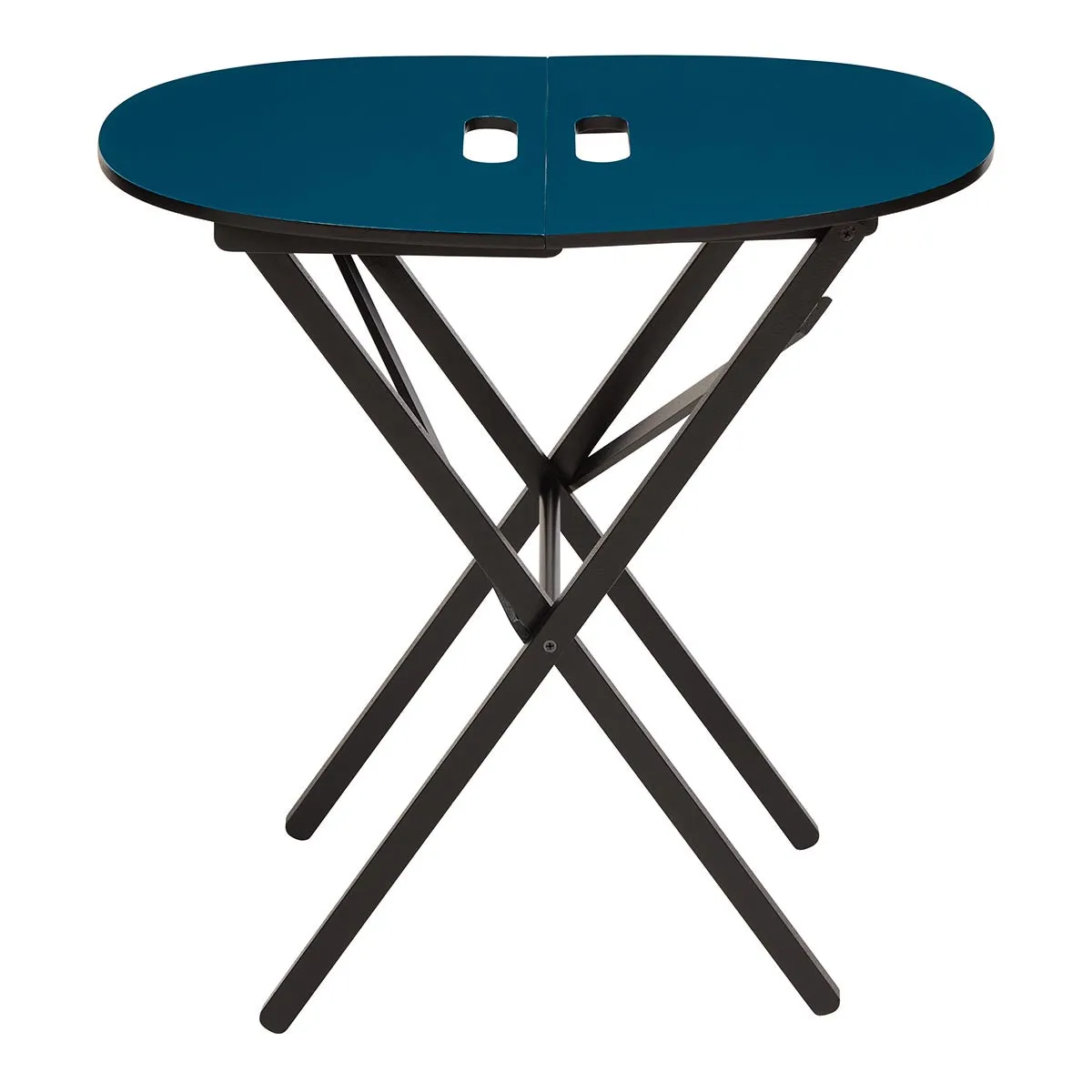 Folding Table Oval Blue