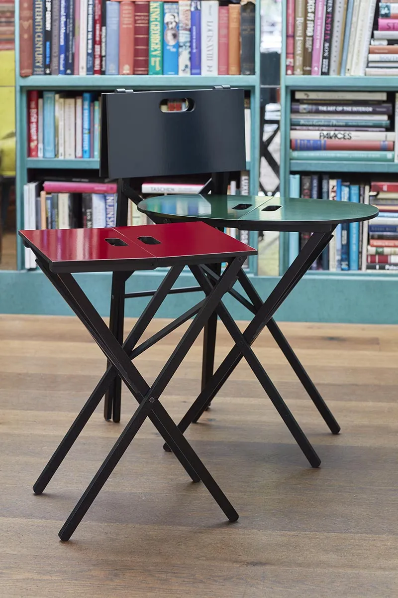 Folding Table Oval Red