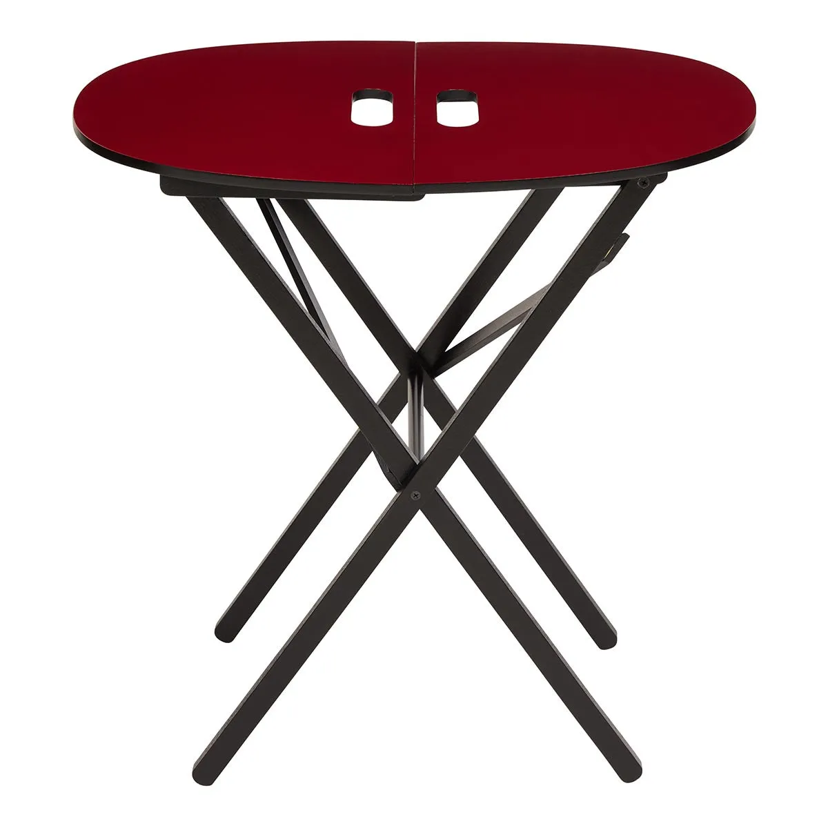 Folding Table Oval Red