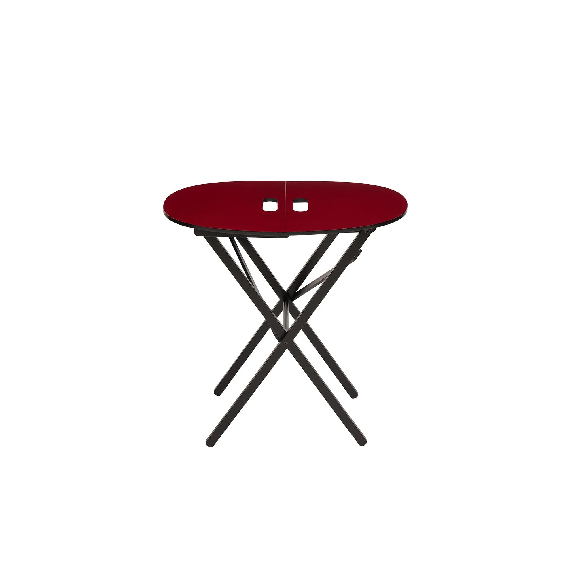 Folding Table Oval Red