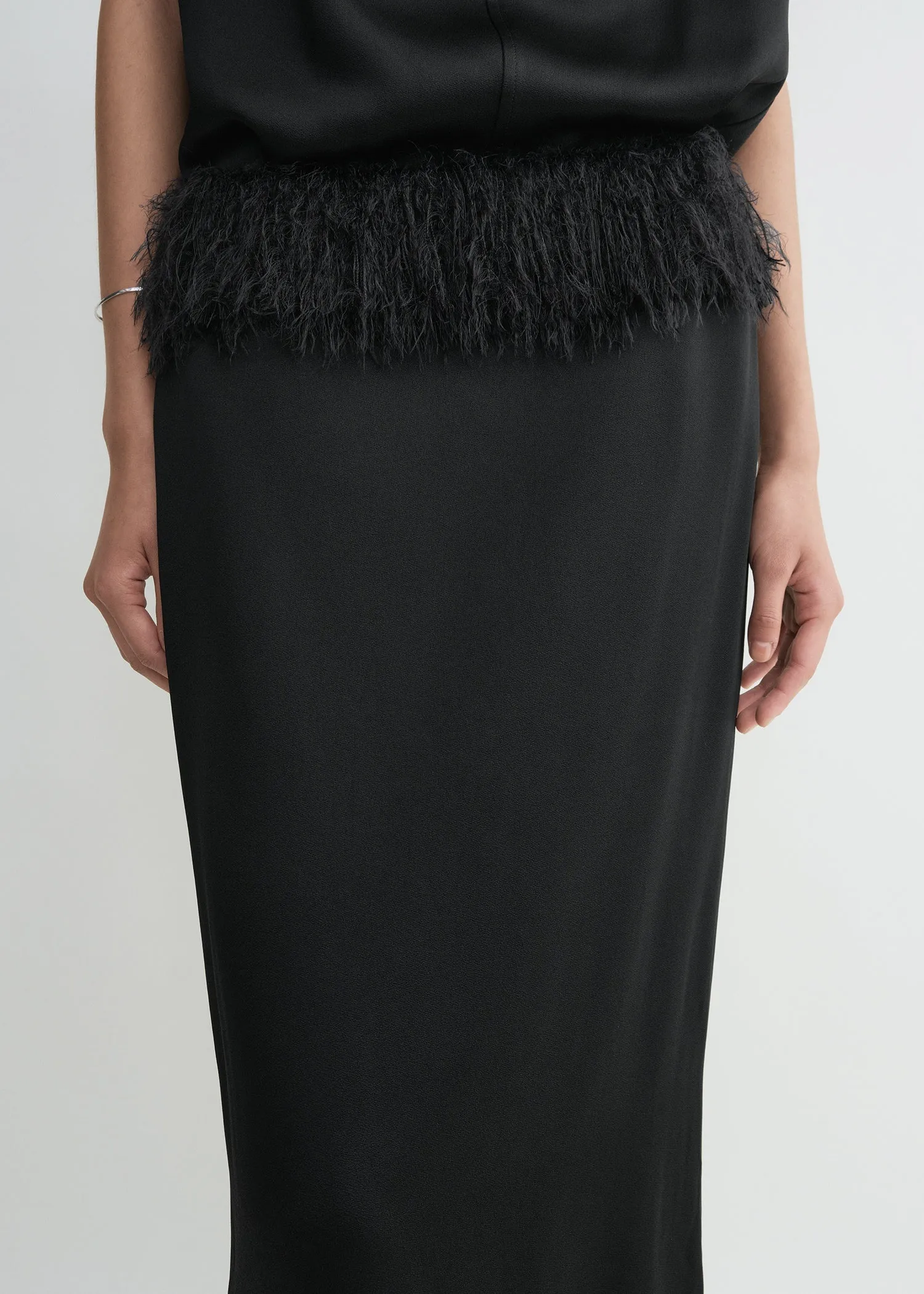 Fringe skirt black