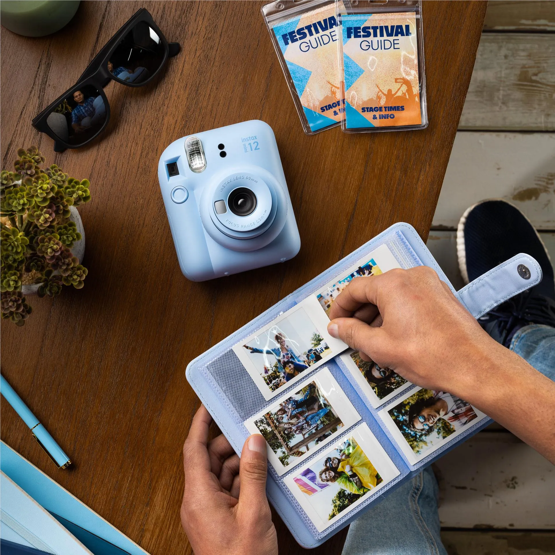 Fujifilm Instax Mini12 Creative Traveller Instant Photo Kit (Pastel Blue)