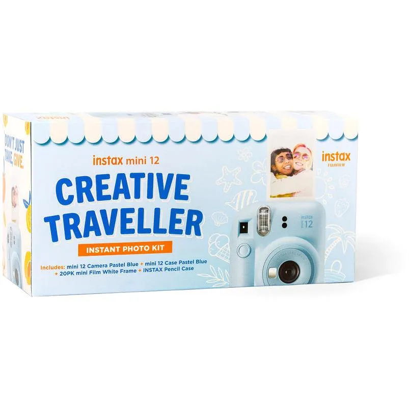 Fujifilm Instax Mini12 Creative Traveller Instant Photo Kit (Pastel Blue)