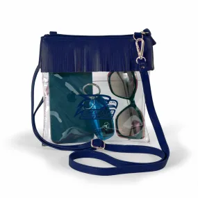 GAMEDAY FRINGE CROSSBODY CLEAR BAG - NAVY