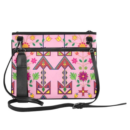 Geometric Floral Spring-Sunset Slim Clutch Bag