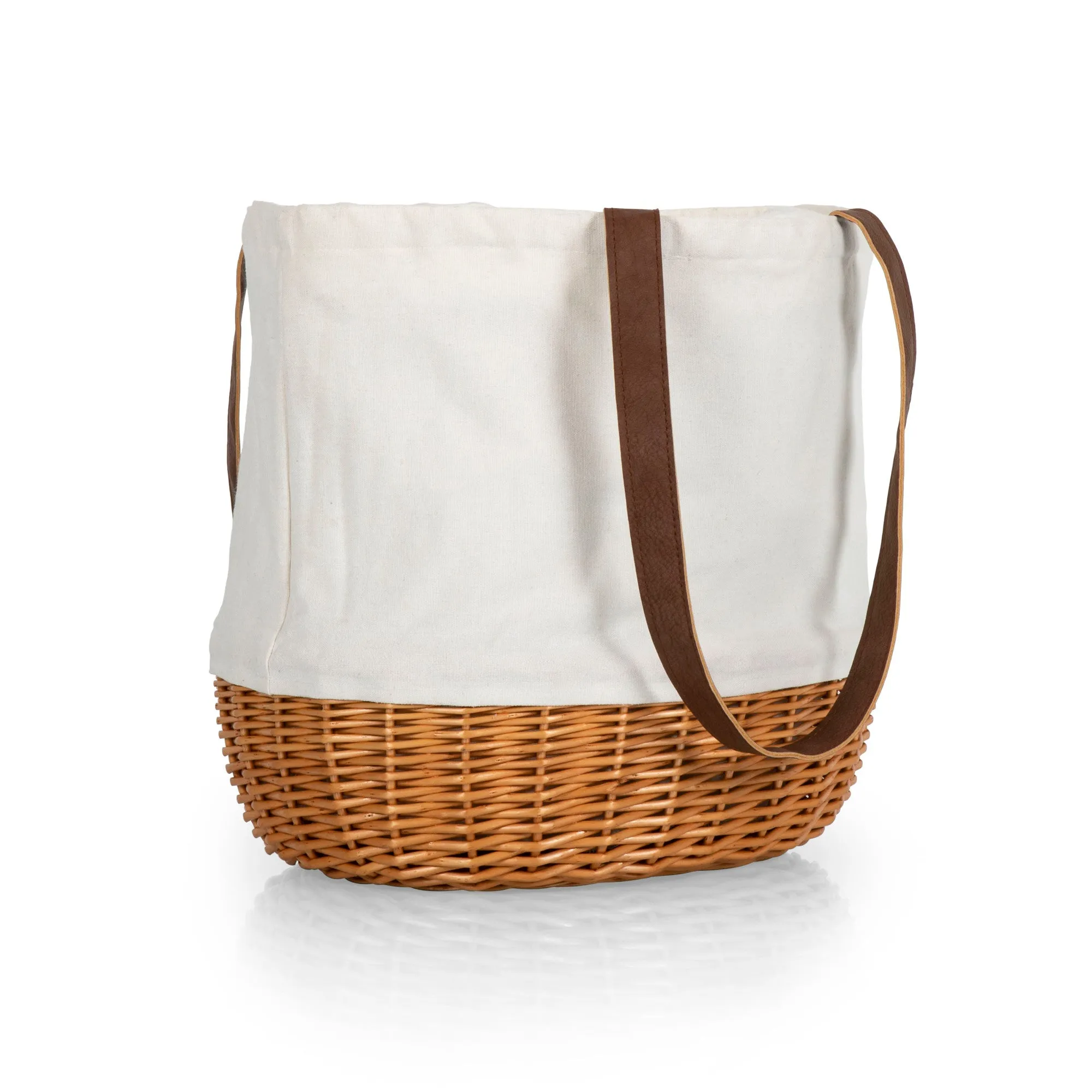 Georgia Tech Yellow Jackets - Coronado Canvas and Willow Basket Tote