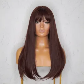 GEORGIE Brown 22" Fringe Wig