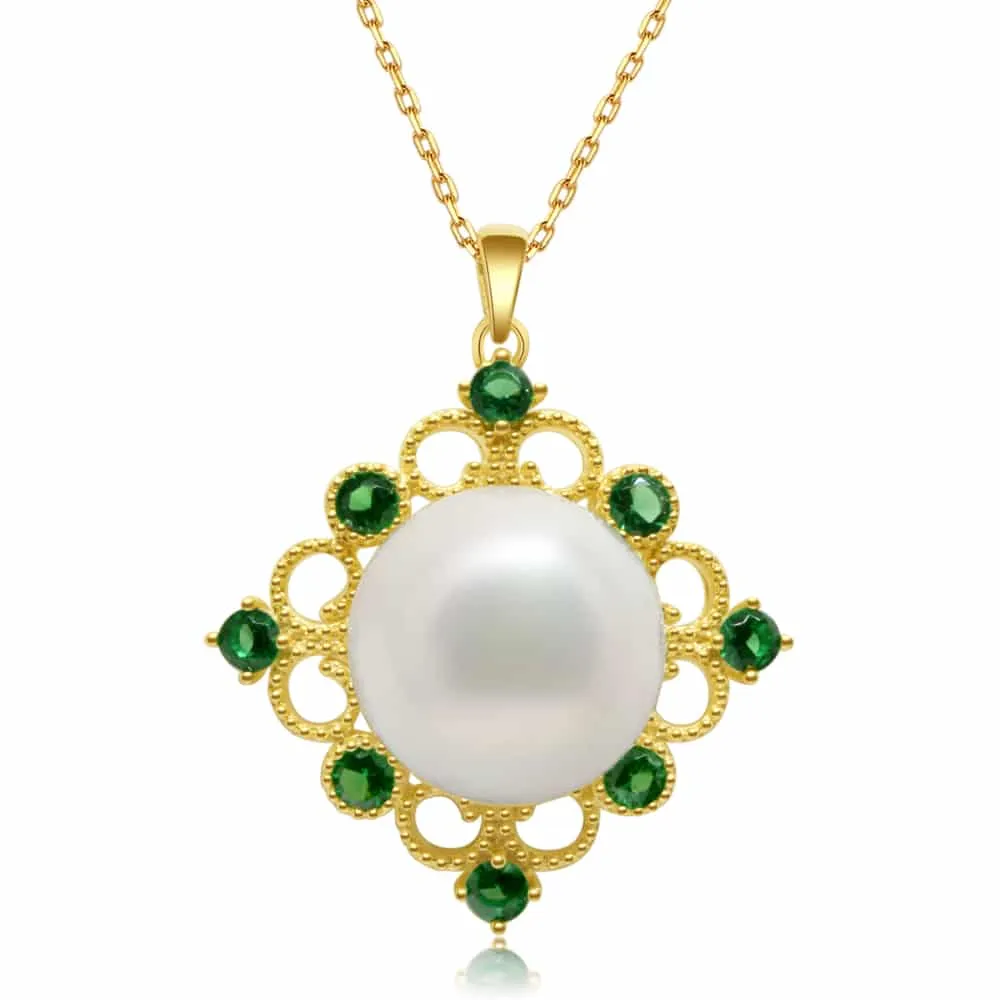 Green Garden Edison Pearl Necklace