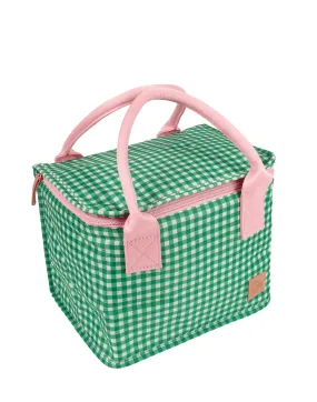 Green Gingham Lunch Bag