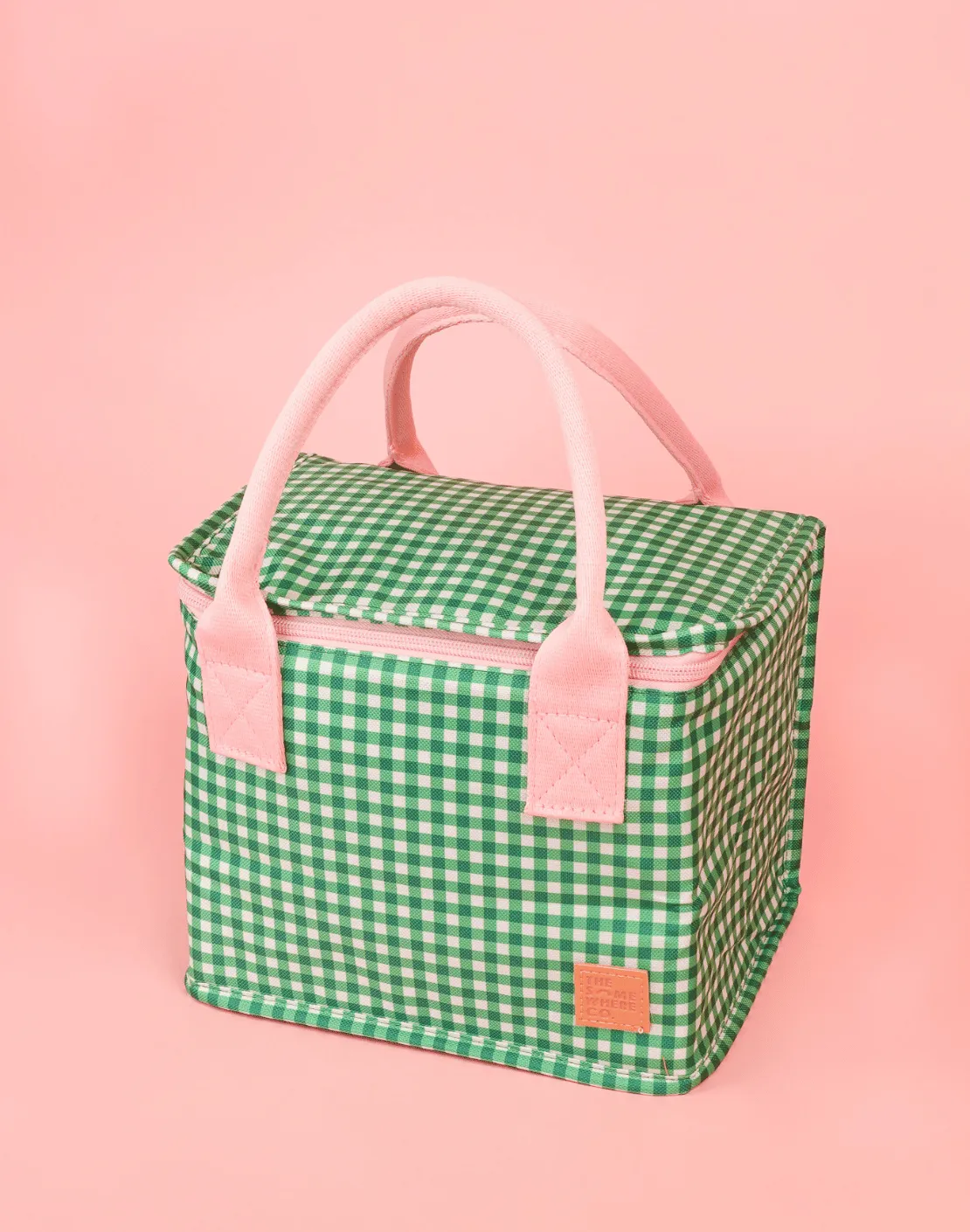 Green Gingham Lunch Bag