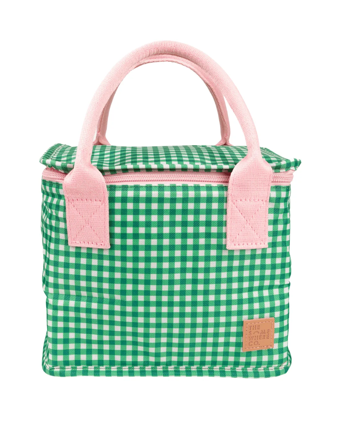 Green Gingham Lunch Bag