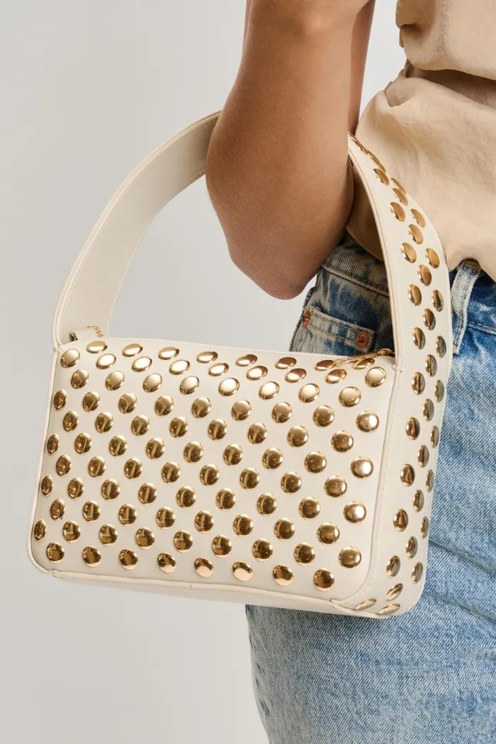 Isabel Studded Crossbody - Oatmilk