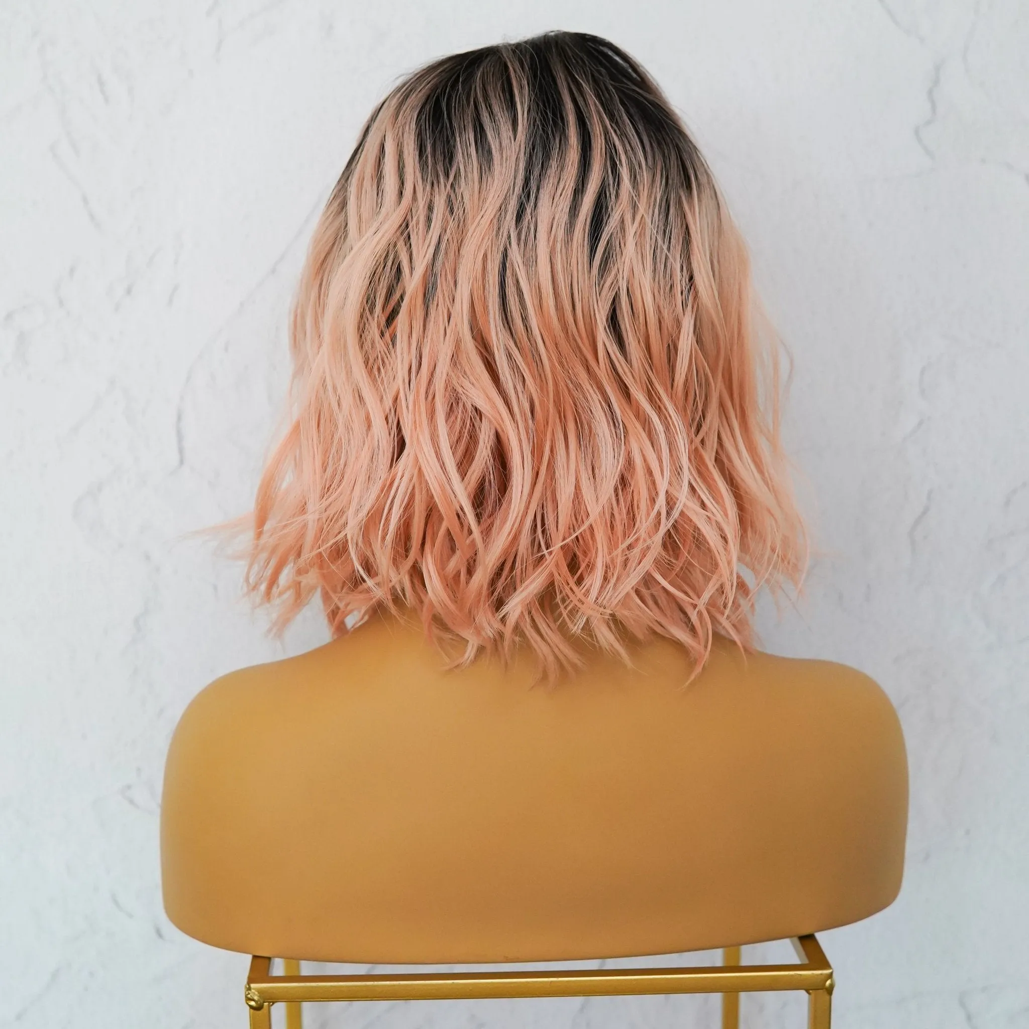 JORDAN Ombre Pink Bob Fringe Wig