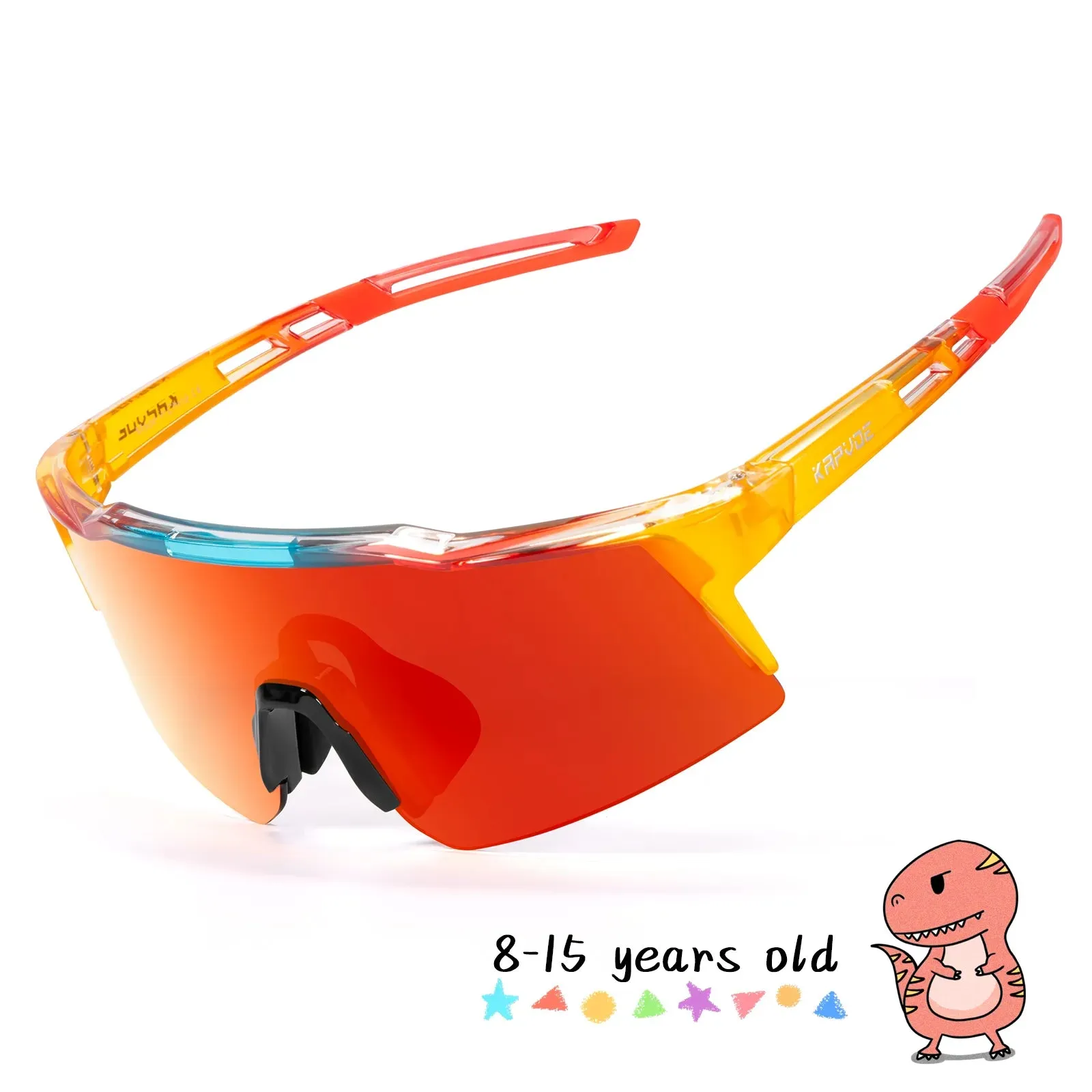 Kapvoe UV400 Kids Cycling Sunglasses Boys Girls Outdoor Bike Eyewear Child Camping Goggles  MTB Fishing Sport Bicycle Glasses