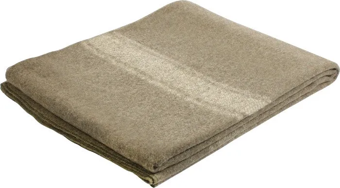 Khaki Tan - Italian Army Surplus Style Wool Blanket