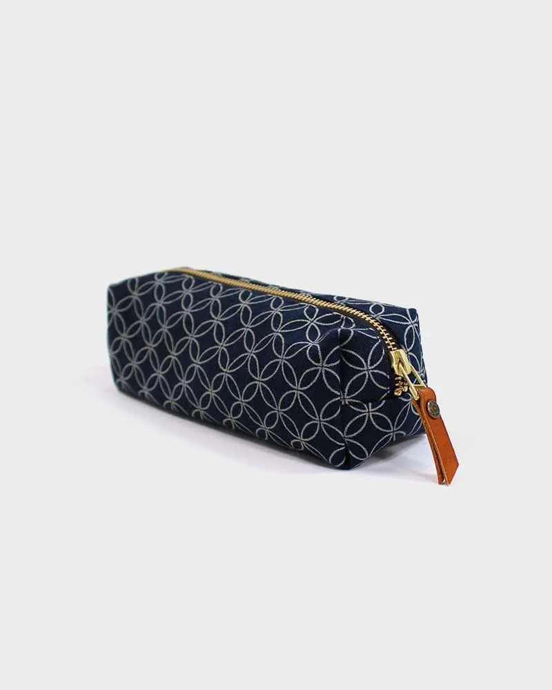 Kiriko Original Pencil Pouch, Indigo Shippou