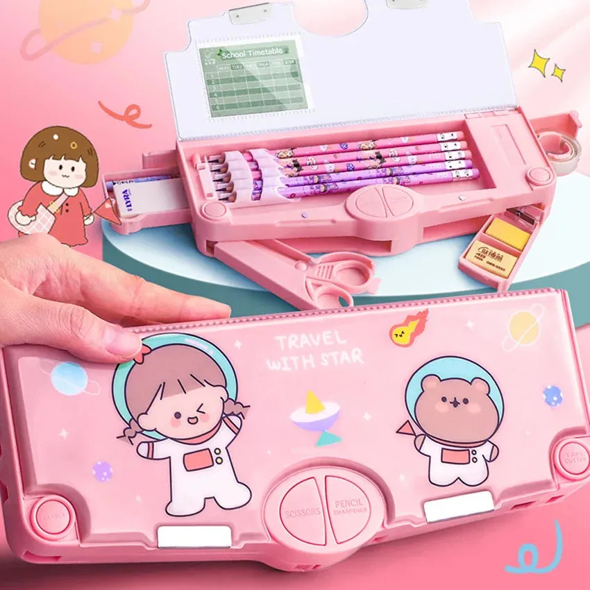 Korean Style Cute Multifunctional Kids Pencil Case