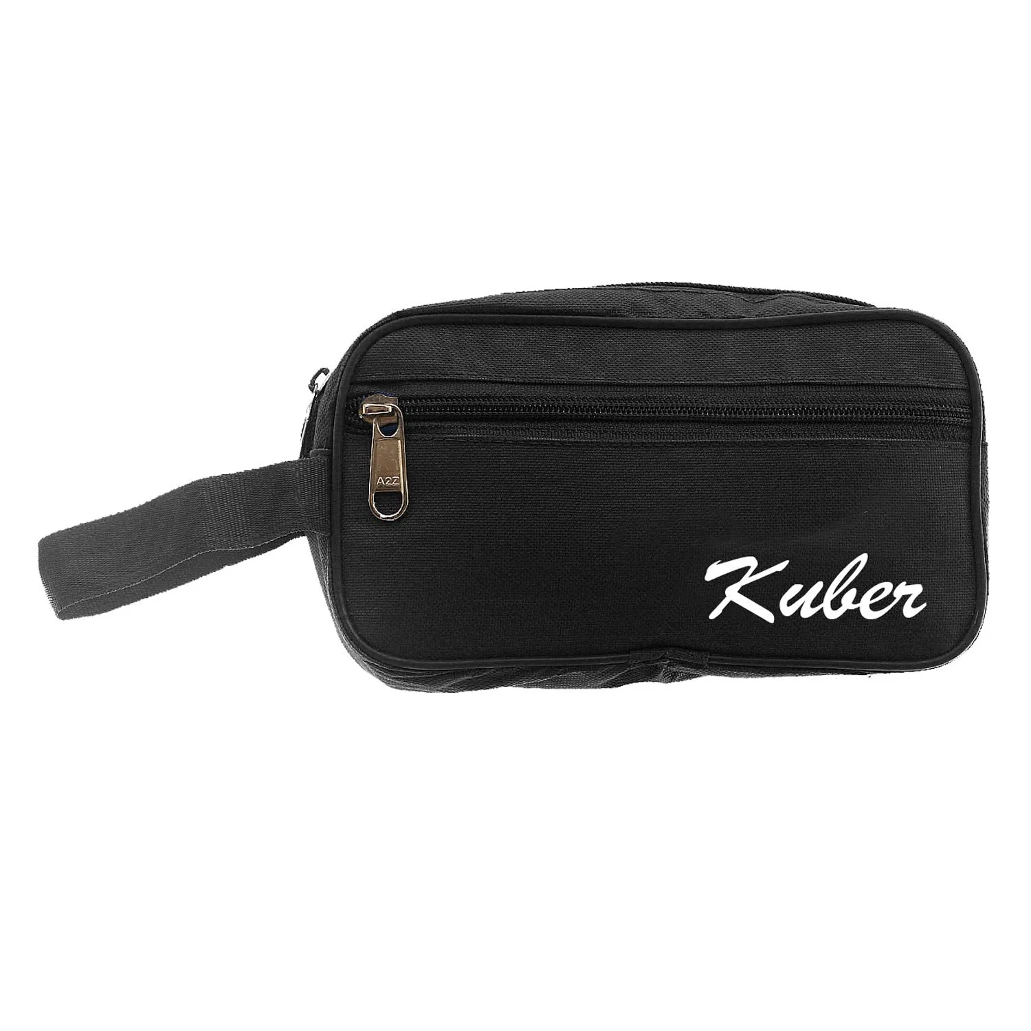 Kuber Industries 2 Pieces Multipurpose Canvas Toiletry Travel Shaving Kit,(Black) - CTKTC31455