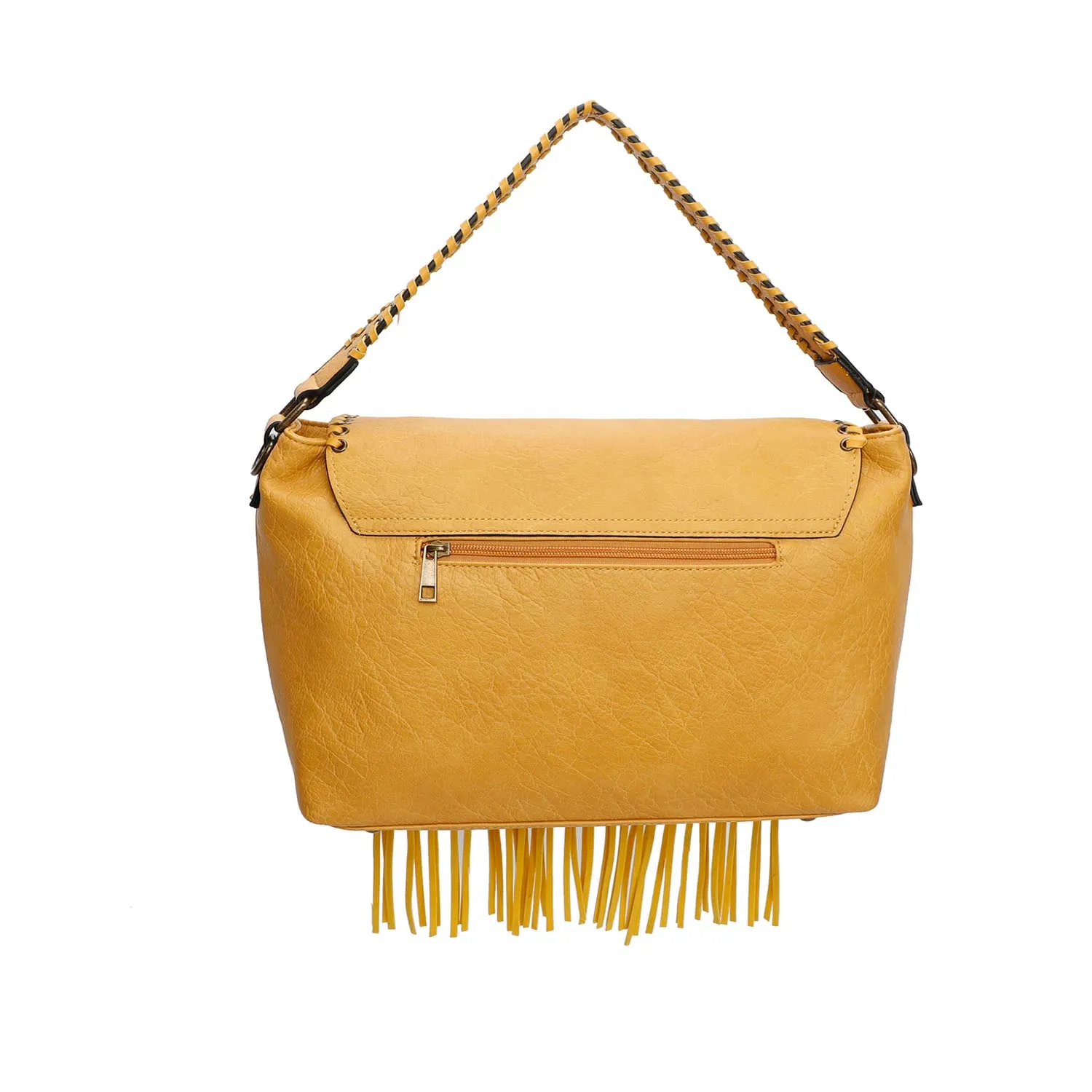 Lacey Fringe Messenger - Light Brown