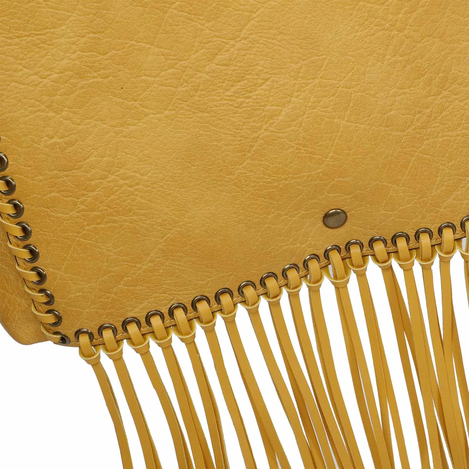 Lacey Fringe Messenger - Light Brown