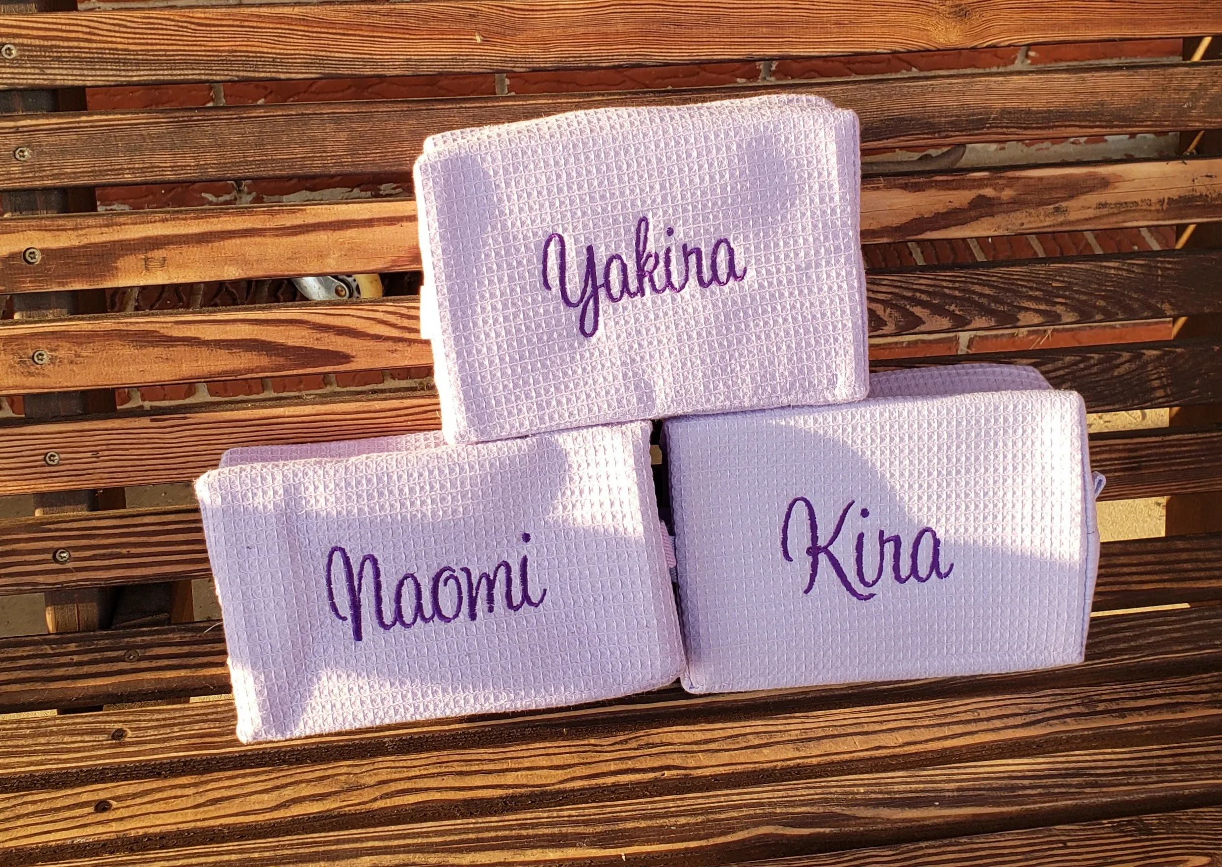 Lavender Waffle Toiletry Bag