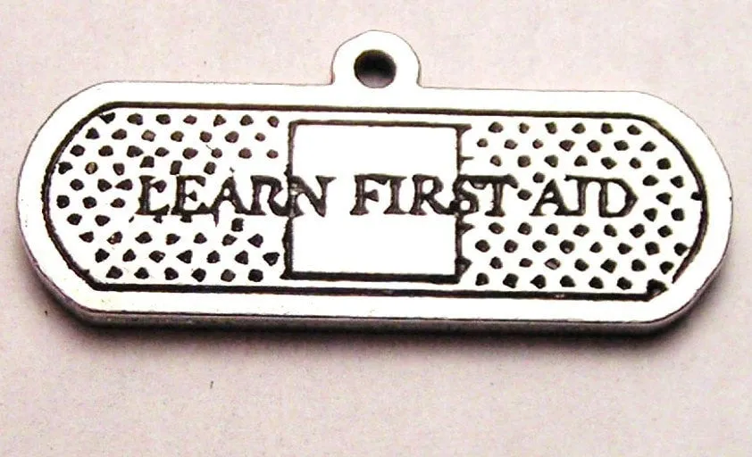 Learn First Aid Bandage Genuine American Pewter Charm