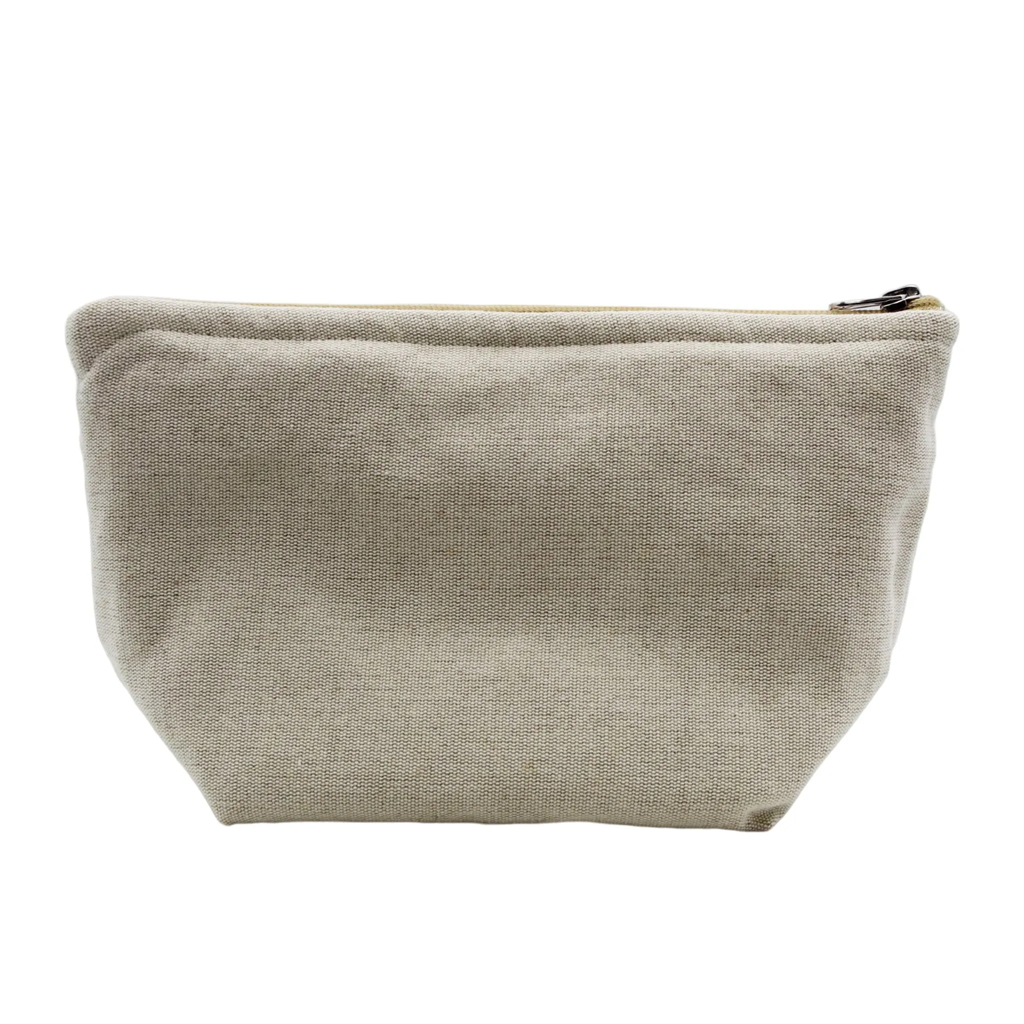 Linen Cosmetic/Toiletry Bag with Fringe Made in Portugal