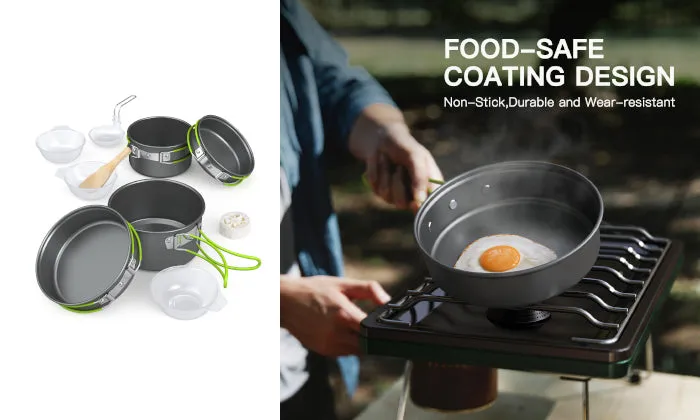 Lixada Portable Outdoor Tableware Camping Cookware