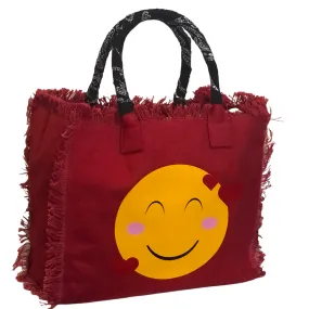 LOVE Emoji Shoulder Tote - Bandana - Red