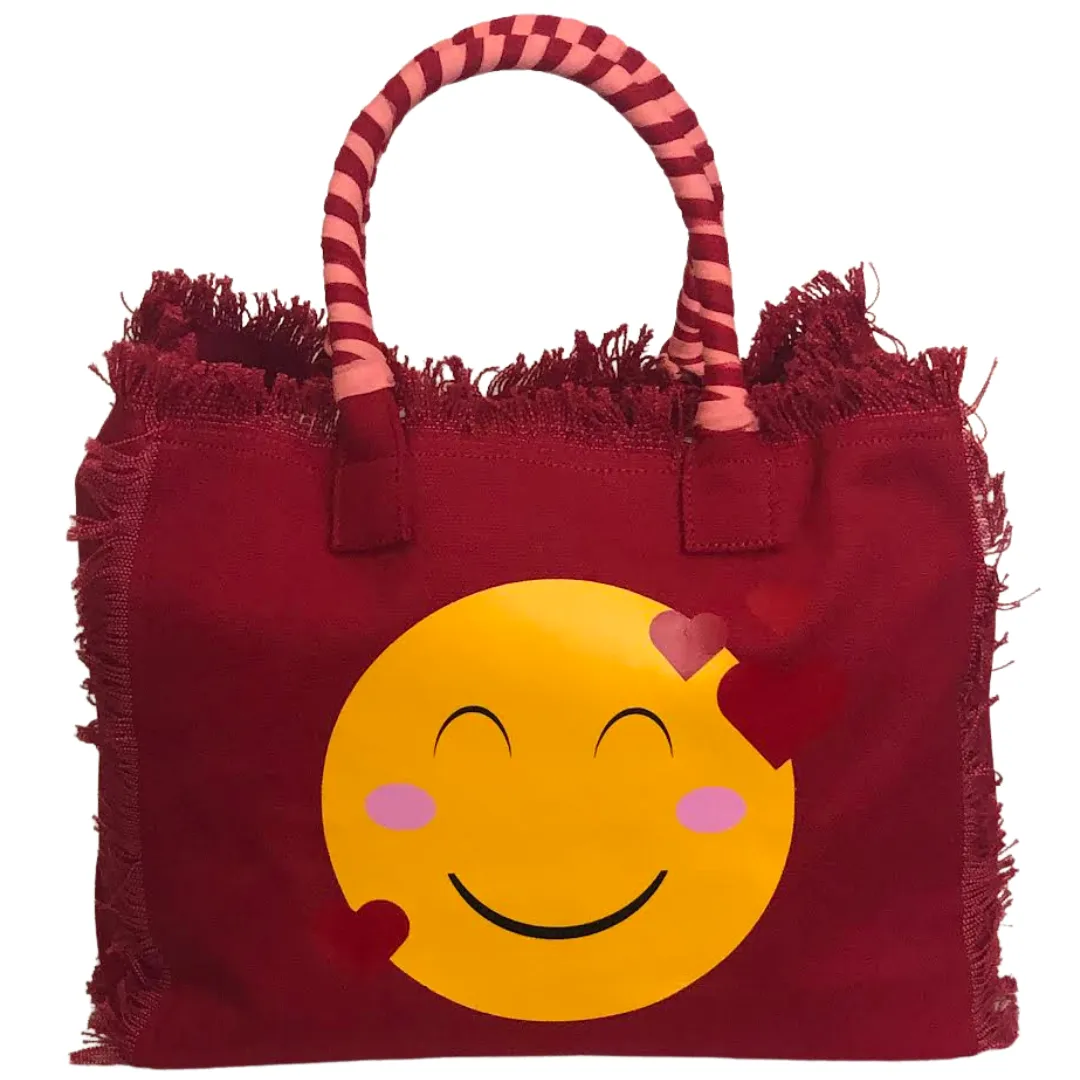 LOVE Emoji Shoulder Tote - Bandana - Red