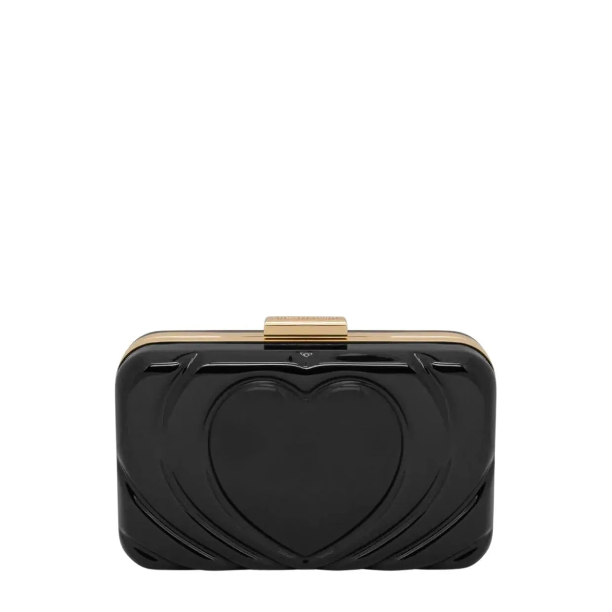 Love Moschino Heart Logo Black Clutch Bag