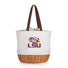 LSU Tigers - Coronado Canvas and Willow Basket Tote