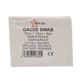 Medistar Gauze N/S 10 x 10cm 8 Ply 100 Pack