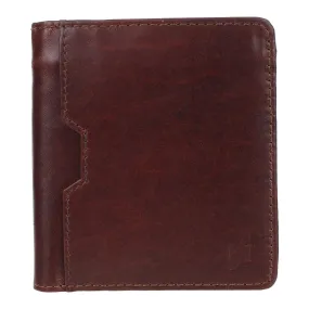 Mens Designer RFID Blocking Smooth Genuine Oiled Leather Trifold Wallet Purse Credit Debit ID Card Holder 735 Brown