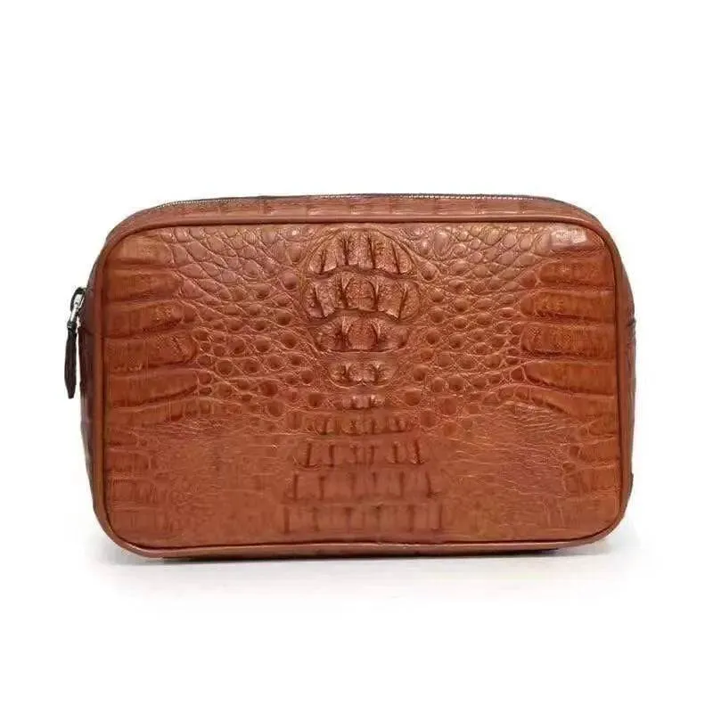 Mens Exotic Crocodile Leather Clutch Bag Mens messenger bag