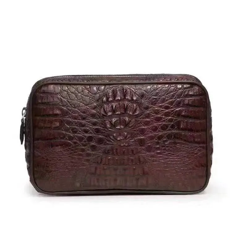 Mens Exotic Crocodile Leather Clutch Bag Mens messenger bag