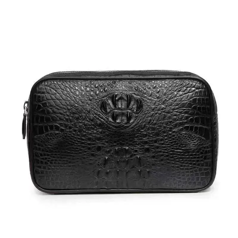 Mens Exotic Crocodile Leather Clutch Bag Mens messenger bag