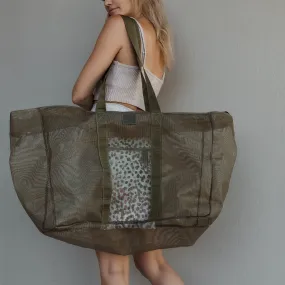 Meshie Jumbo Beach Bag OLIVE