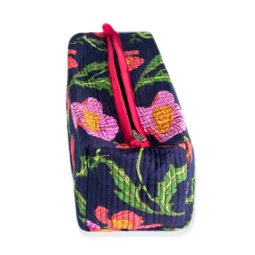 Midnight Sweetpea Cotton Wash Bag