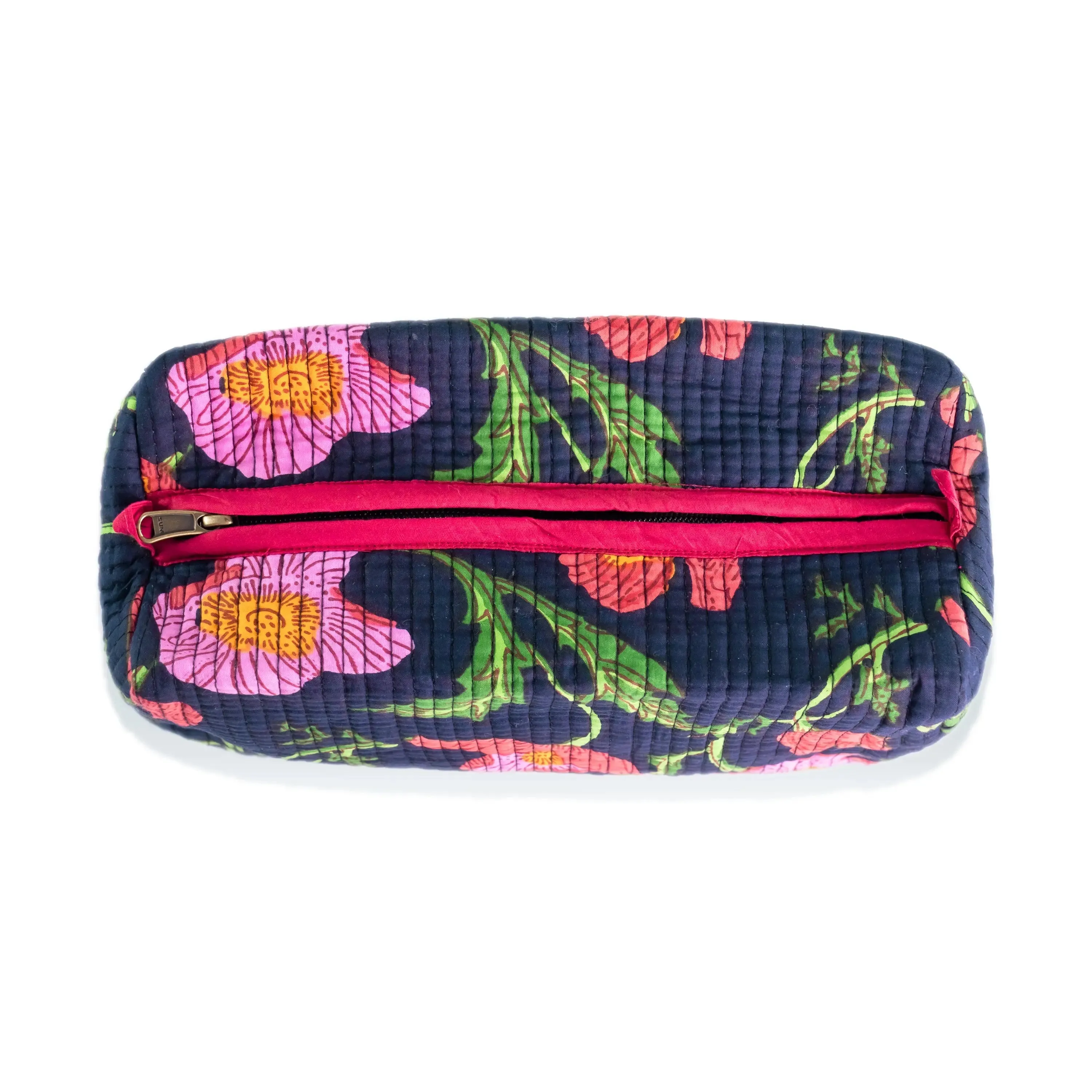 Midnight Sweetpea Cotton Wash Bag