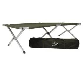 MIL-TEC OD US STYLE ALUM. FOLDING COT W. BAG