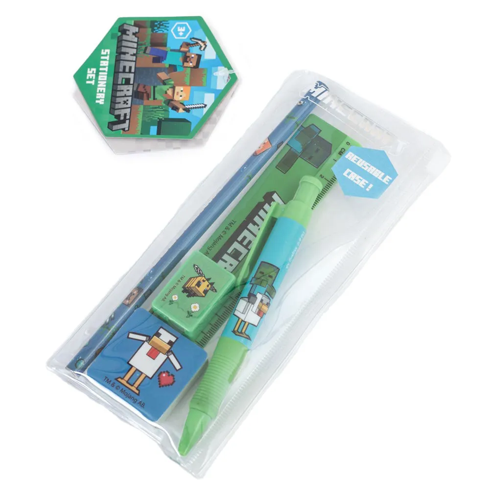 Minecraft 5pc Stationery Set - Colourful School Supplies