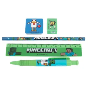 Minecraft 5pc Stationery Set - Colourful School Supplies