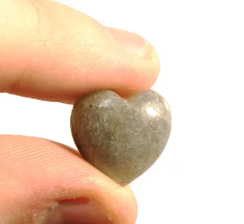 Mini Labradorite Puffy Heart