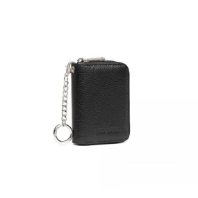 Miss Lulu Genuine Leather RFID Blocking Zip Around Wallet - Black | Secure & Stylish Accessory