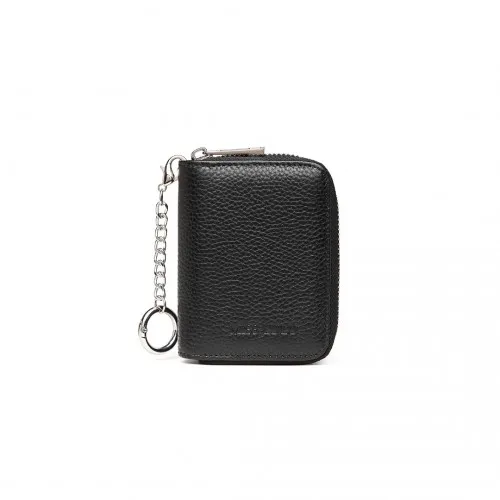 Miss Lulu Genuine Leather RFID Blocking Zip Around Wallet - Black | Secure & Stylish Accessory