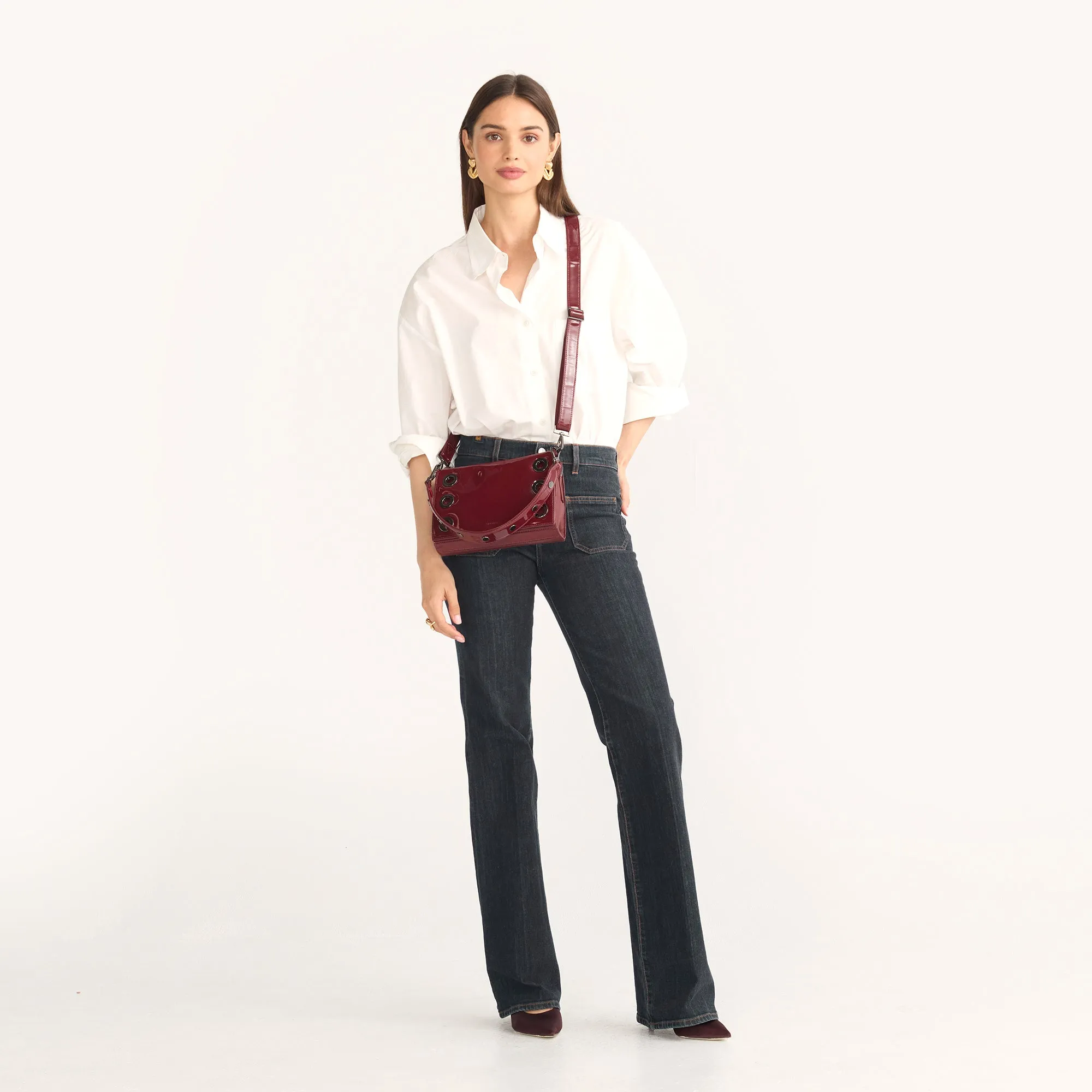 Montana Clutch | Pirouette Patent/Gunmetal | Sml