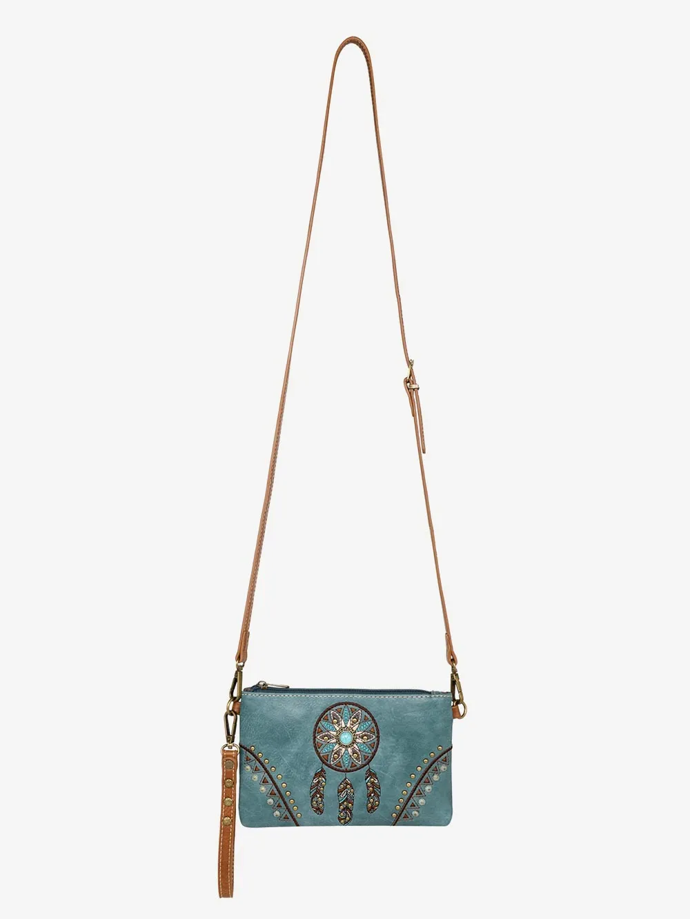 Montana West Cut-out Embroidered Floral Crossbody Clutch