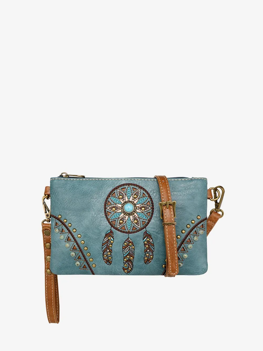 Montana West Cut-out Embroidered Floral Crossbody Clutch