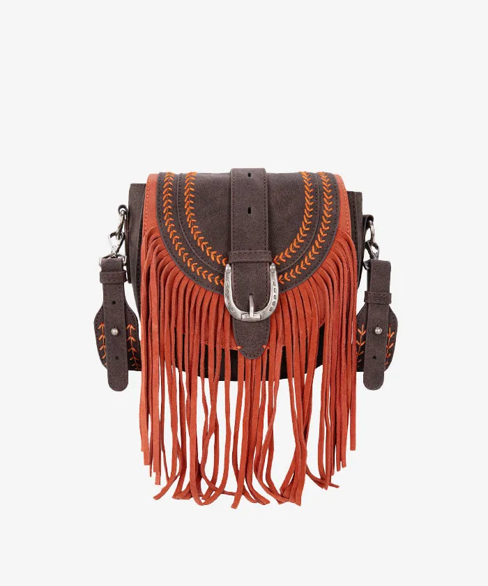 Montana West Fringe Buckle Crossbody Bag